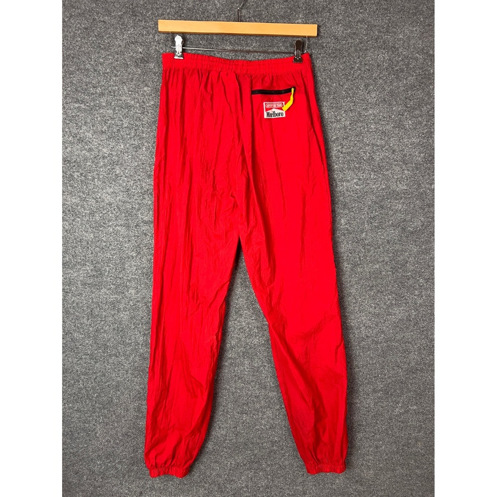 Vintage Marlboro Adventure Team‎ Red Nylon Track Pants Joggers Size L